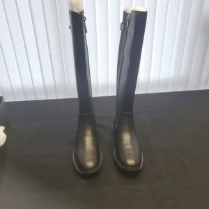 Black Leather Riding Boots